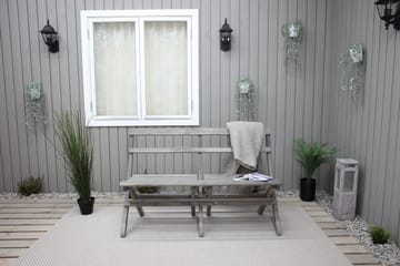 Larios Hagebenk 130 cm - Grå - Hagemøbler & utemiljø - Utesofa - Hagebenk & utebenk
