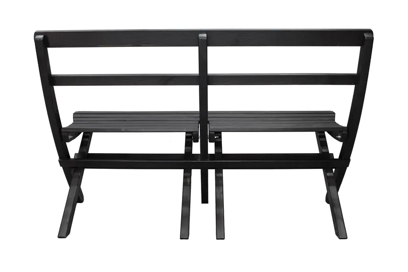 Larios Hagebenk 130 cm - Svart - Hagemøbler & utemiljø - Utesofa - Hagebenk & utebenk