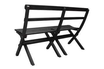 Larios Hagebenk 130 cm - Svart - Hagemøbler & utemiljø - Utesofa - Hagebenk & utebenk