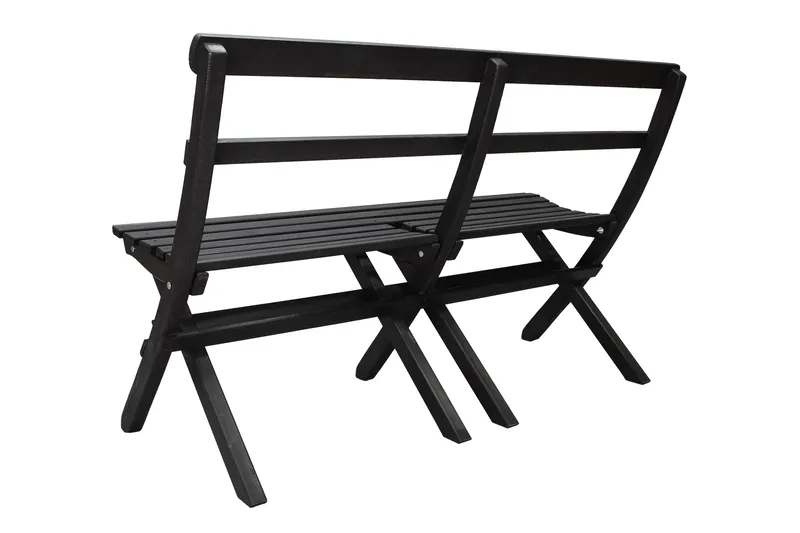 Larios Hagebenk 130 cm - Svart - Hagemøbler & utemiljø - Utesofa - Hagebenk & utebenk