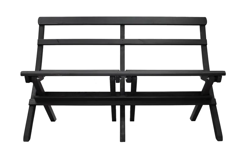 Larios Hagebenk 130 cm - Svart - Hagemøbler & utemiljø - Utesofa - Hagebenk & utebenk