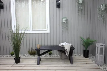 Lietinna Utebenk 100 cm - Svart - Hagemøbler & utemiljø - Utesofa - Hagebenk & utebenk