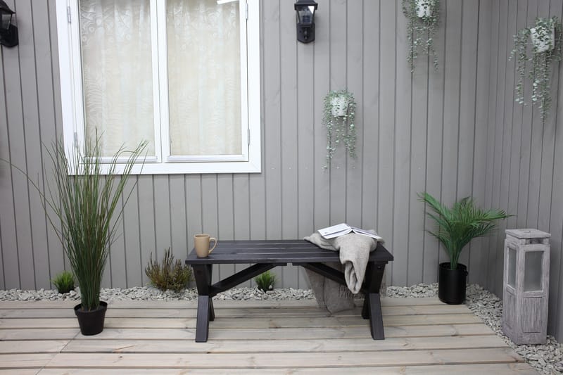 Lietinna Utebenk 100 cm - Svart - Hagemøbler & utemiljø - Utesofa - Hagebenk & utebenk