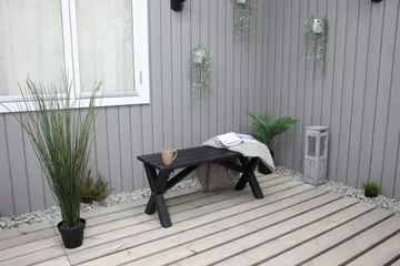 Lietinna Utebenk 100 cm - Svart - Hagemøbler & utemiljø - Utesofa - Hagebenk & utebenk