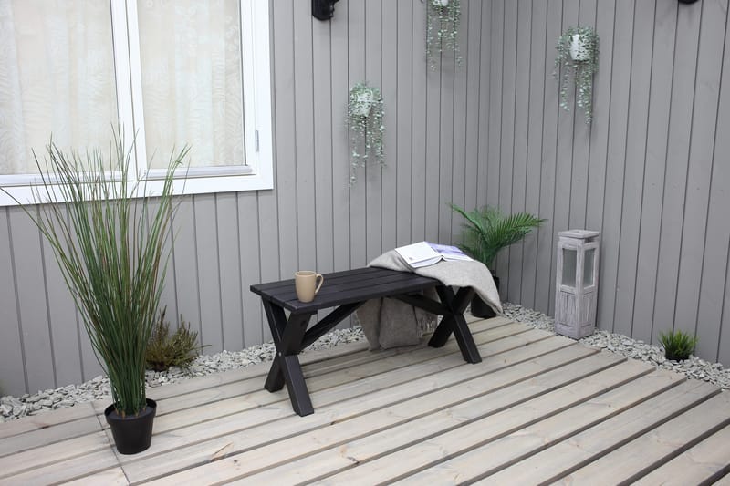 Lietinna Utebenk 100 cm - Svart - Hagemøbler & utemiljø - Utesofa - Hagebenk & utebenk
