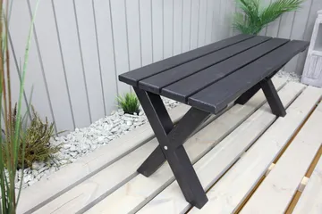 Lietinna Utebenk 100 cm - Svart - Hagemøbler & utemiljø - Utesofa - Hagebenk & utebenk