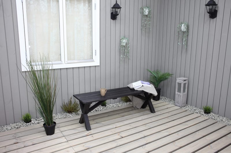 Lietinna Utebenk 140 cm - Svart - Hagemøbler & utemiljø - Utesofa - Hagebenk & utebenk