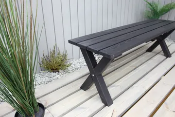 Lietinna Utebenk 140 cm - Svart - Hagemøbler & utemiljø - Utesofa - Hagebenk & utebenk