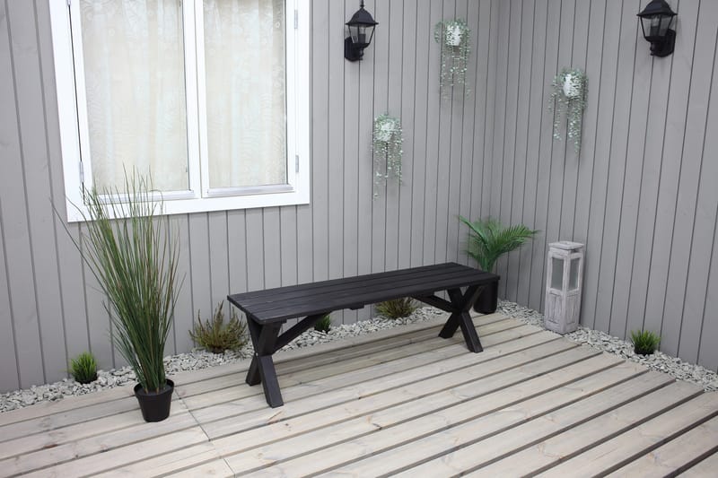 Lietinna Utebenk 140 cm - Svart - Hagemøbler & utemiljø - Utesofa - Hagebenk & utebenk