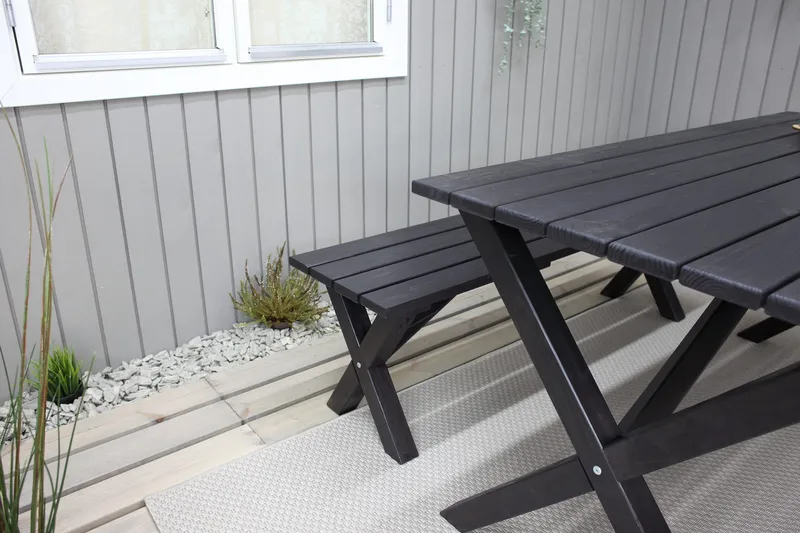 Lietinna Utebenk 140 cm - Svart - Hagemøbler & utemiljø - Utesofa - Hagebenk & utebenk