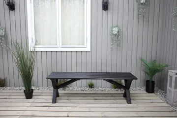 Lietinna Utebenk 140 cm - Svart - Hagemøbler & utemiljø - Utesofa - Hagebenk & utebenk