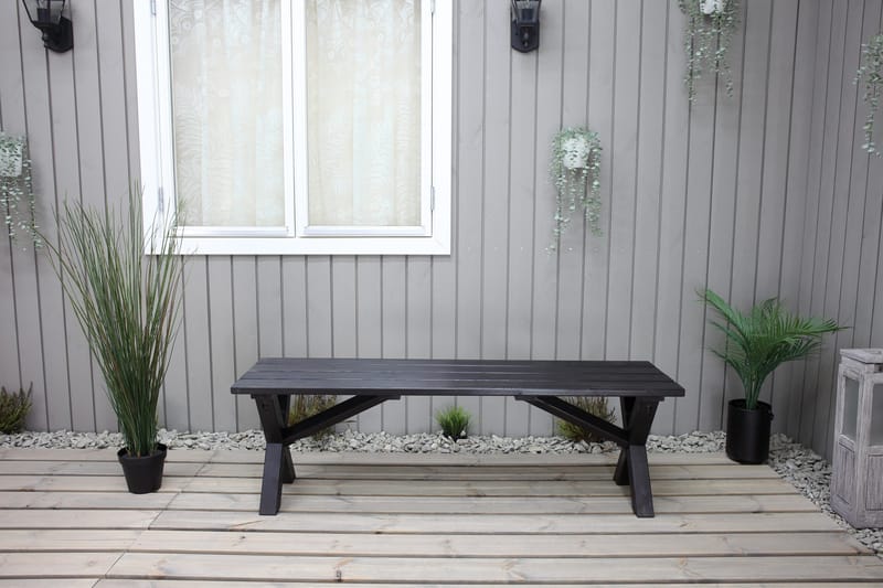 Lietinna Utebenk 140 cm - Svart - Hagemøbler & utemiljø - Utesofa - Hagebenk & utebenk