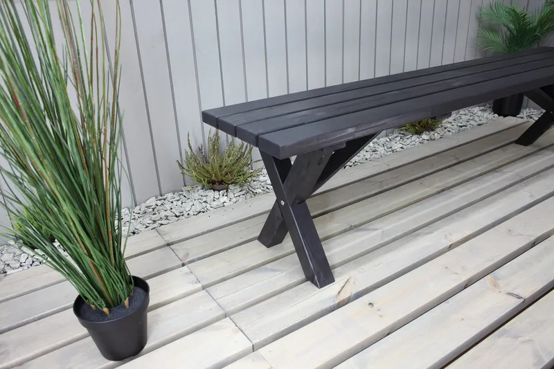 Lietinna Utebenk 180 cm - Svart - Hagemøbler & utemiljø - Utesofa - Hagebenk & utebenk