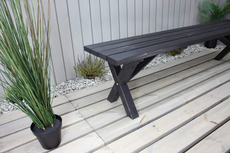 Lietinna Utebenk 180 cm - Svart - Hagemøbler & utemiljø - Utesofa - Hagebenk & utebenk