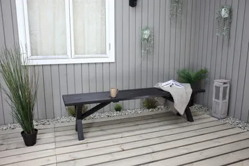 Lietinna Utebenk 180 cm - Svart - Hagemøbler & utemiljø - Utesofa - Hagebenk & utebenk