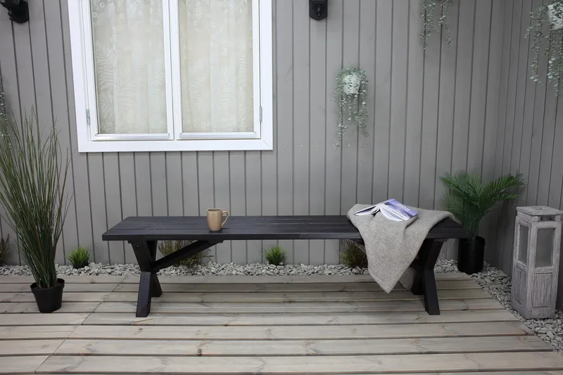 Lietinna Utebenk 180 cm - Svart - Hagemøbler & utemiljø - Utesofa - Hagebenk & utebenk