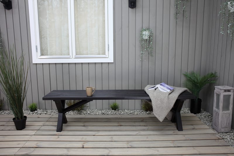 Lietinna Utebenk 180 cm - Svart - Hagemøbler & utemiljø - Utesofa - Hagebenk & utebenk