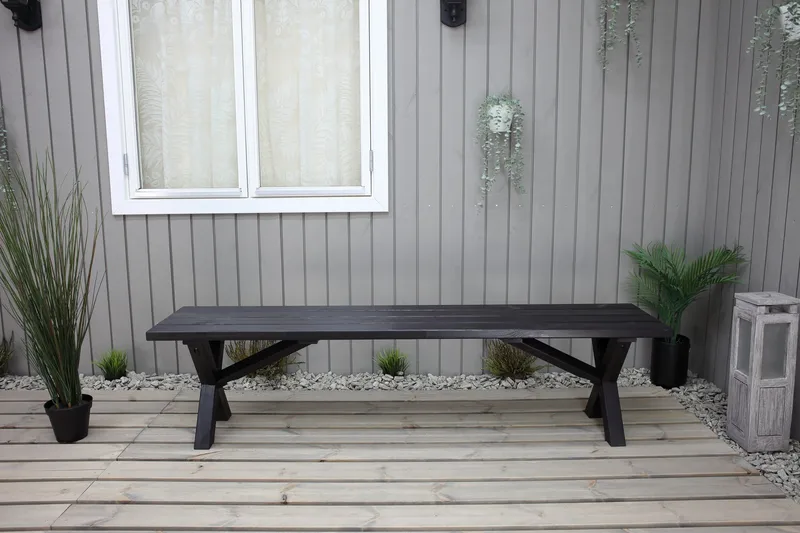 Lietinna Utebenk 180 cm - Svart - Hagemøbler & utemiljø - Utesofa - Hagebenk & utebenk