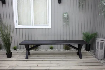 Lietinna Utebenk 180 cm - Svart - Hagemøbler & utemiljø - Utesofa - Hagebenk & utebenk