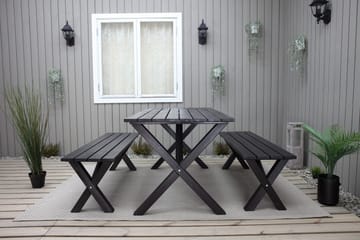 Lietinna Utebenk 180 cm - Svart - Hagemøbler & utemiljø - Utesofa - Hagebenk & utebenk