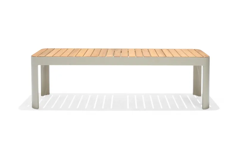 Portals Utebenk 143 cm - Hvit/Tre - Hagemøbler & utemiljø - Utesofa - Hagebenk & utebenk