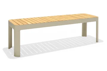 Portals Utebenk 143 cm - Hvit/Tre - Hagemøbler & utemiljø - Utesofa - Hagebenk & utebenk