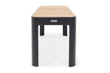 Portals Utebenk 143 cm - Svart/Tre - Hagemøbler & utemiljø - Utesofa - Hagebenk & utebenk