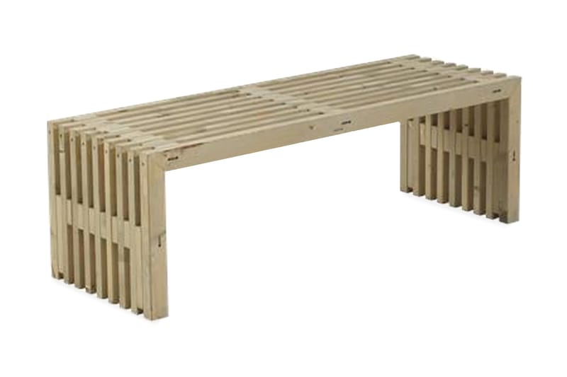Rustikk benk Design av terrassebord 138x49x45cm drivvedfarge - Grå|Beige - Hagebenk & utebenk