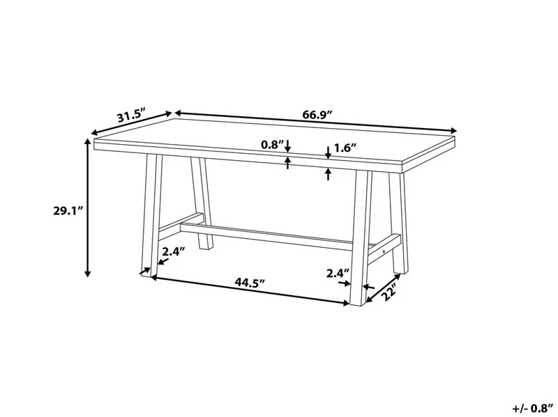 Scania Bord 170 cm - Tre / Natur - Hagemøbler & utemiljø - Utesofa - Hagebenk & utebenk
