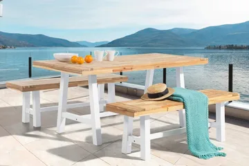 Scania Hagebenk 140 cm - Tre / Natur - Hagemøbler & utemiljø - Utesofa - Hagebenk & utebenk