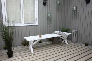 Scottsdale Sittebenk 180 cm - Hvit - Hagemøbler & utemiljø - Utesofa - Hagebenk & utebenk