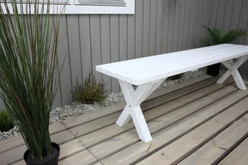 Scottsdale Sittebenk 180 cm - Hvit - Hagemøbler & utemiljø - Utesofa - Hagebenk & utebenk
