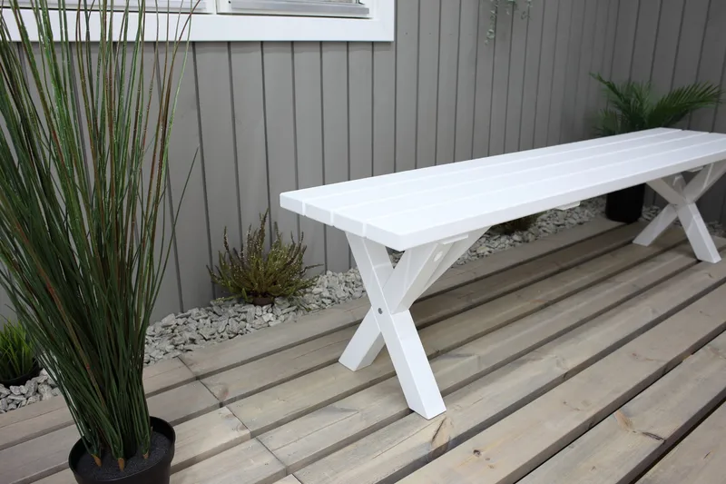 Scottsdale Sittebenk 180 cm - Hvit - Hagemøbler & utemiljø - Utesofa - Hagebenk & utebenk