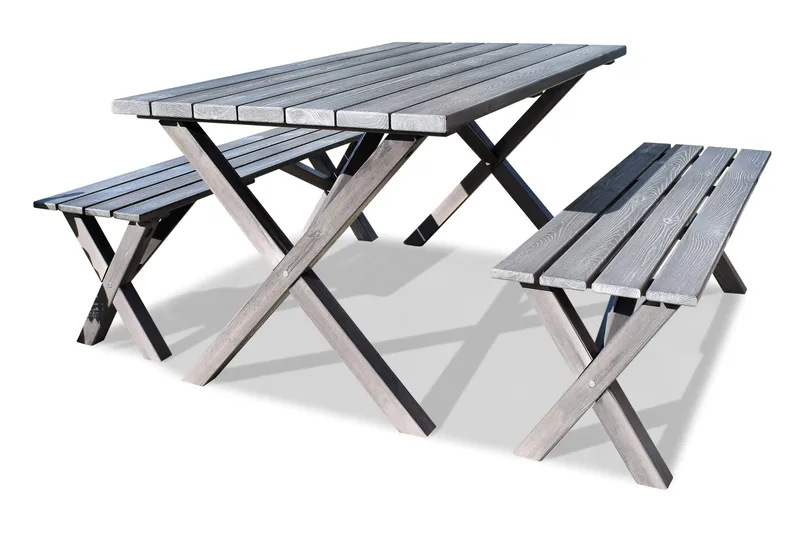 Spisegruppe Scottsdale 150 cm + 4 Kungshamn Stol Shabby Chic, KWA