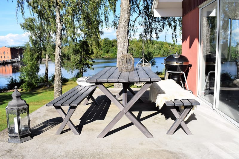 Spisegruppe Scottsdale Fasta 190 + 6 Kungshamn Stol Shabby C - KWA - Hagemøbler & utemiljø - Utesofa - Hagebenk & utebenk