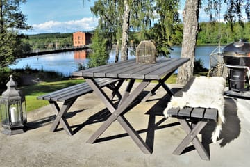 Spisegruppe Scottsdale Fasta 190 + 6 Kungshamn Stol Shabby C - KWA - Hagemøbler & utemiljø - Utesofa - Hagebenk & utebenk