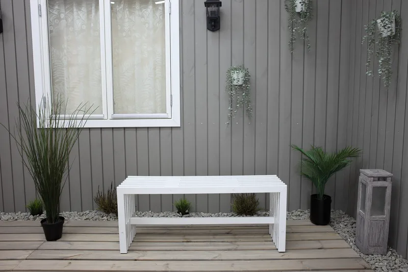Ulrey Benk - Hvit - Hagemøbler & utemiljø - Utesofa - Hagebenk & utebenk