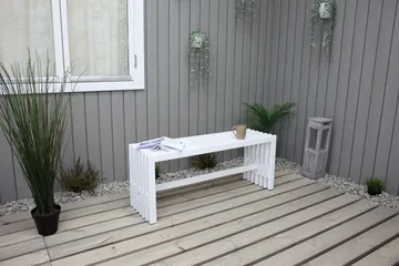 Ulrey Benk - Hvit - Hagemøbler & utemiljø - Utesofa - Hagebenk & utebenk