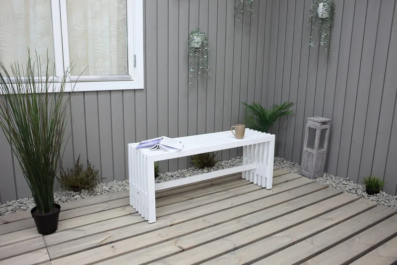 Ulrey Benk - Hvit - Hagemøbler & utemiljø - Utesofa - Hagebenk & utebenk