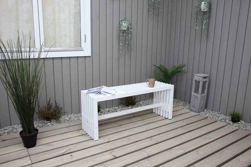 Ulrey Benk - Hvit - Hagemøbler & utemiljø - Utesofa - Hagebenk & utebenk