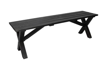 Utebenk Lietinna 140 cm - Svart - Hagemøbler & utemiljø - Utesofa - Hagebenk & utebenk