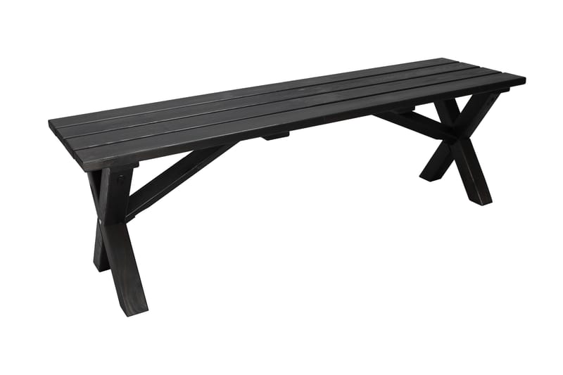 Utebenk Lietinna 140 cm - Svart - Hagemøbler & utemiljø - Utesofa - Hagebenk & utebenk