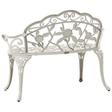 Hagebenk Piura 88 cm Aluminium - Hvit - Hagemøbler & utemiljø - Utesofa - Hagebenk & utebenk