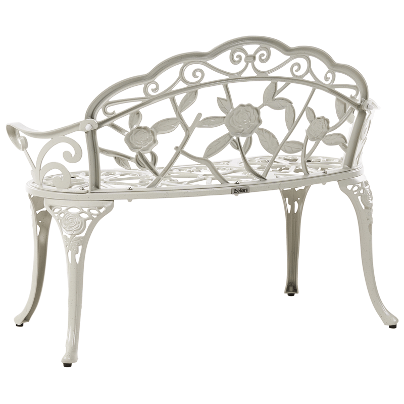 Hagebenk Piura 88 cm Aluminium - Hvit - Hagemøbler & utemiljø - Utesofa - Hagebenk & utebenk