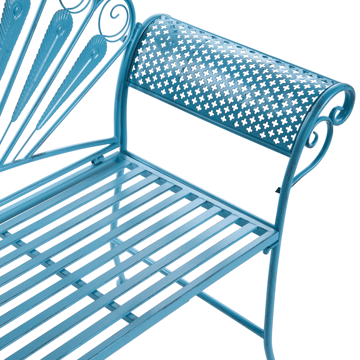 Hagebenk Pavia 146 cm Jern - Blå - Hagemøbler & utemiljø - Utesofa - Hagebenk & utebenk