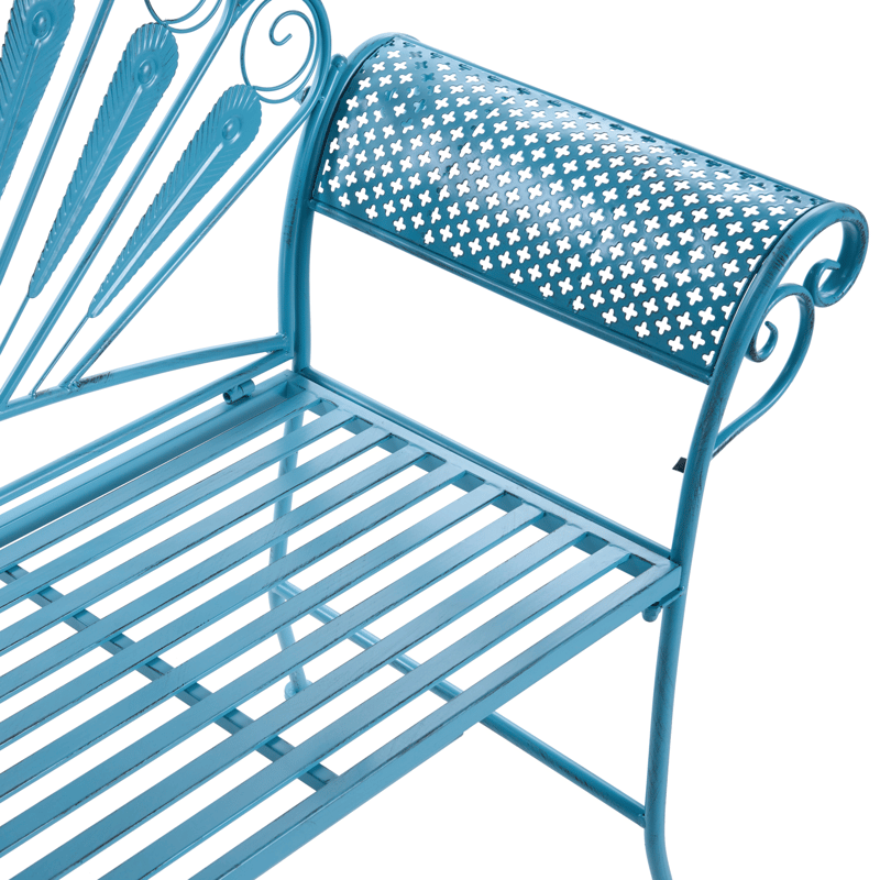 Hagebenk Pavia 146 cm Jern - Blå - Hagemøbler & utemiljø - Utesofa - Hagebenk & utebenk