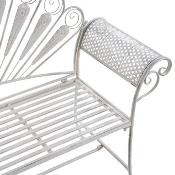 Hagebenk Pavia 146 cm Jern - Hvit - Hagemøbler & utemiljø - Utesofa - Hagebenk & utebenk