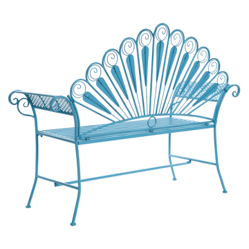 Hagebenk Pavia 146 cm Jern - Blå - Hagemøbler & utemiljø - Utesofa - Hagebenk & utebenk