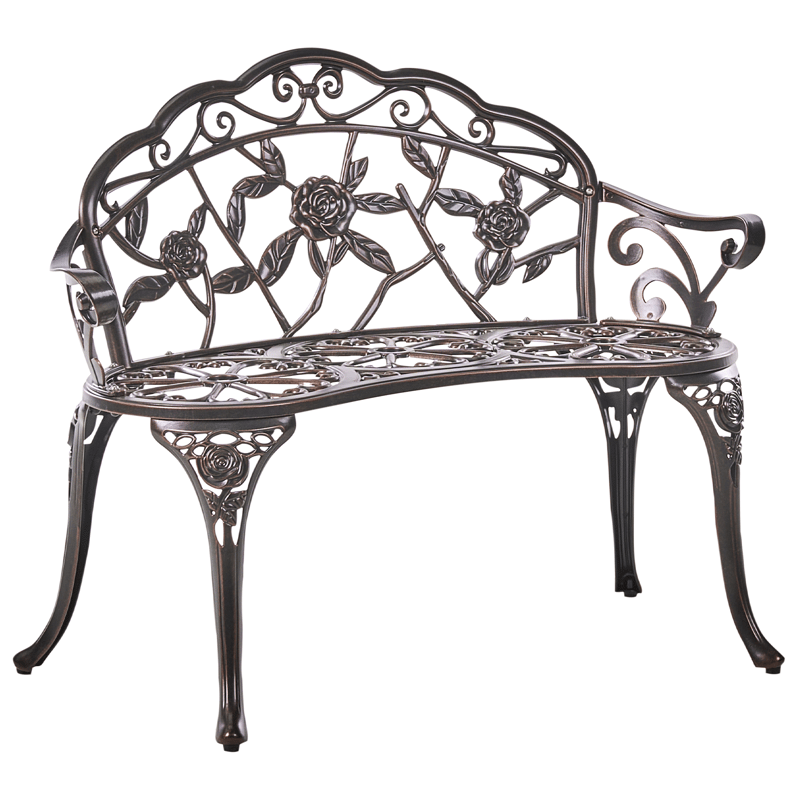 Hagebenk Piura 88 cm Aluminium - Brun - Hagemøbler & utemiljø - Utesofa - Hagebenk & utebenk