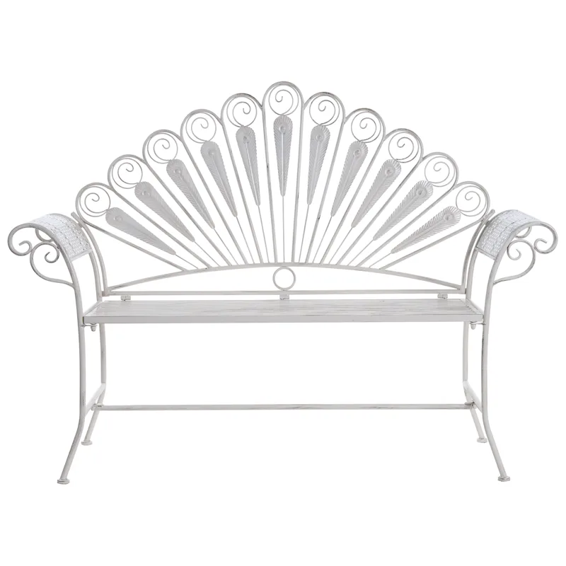 Hagebenk Pavia 146 cm Jern, Hvit